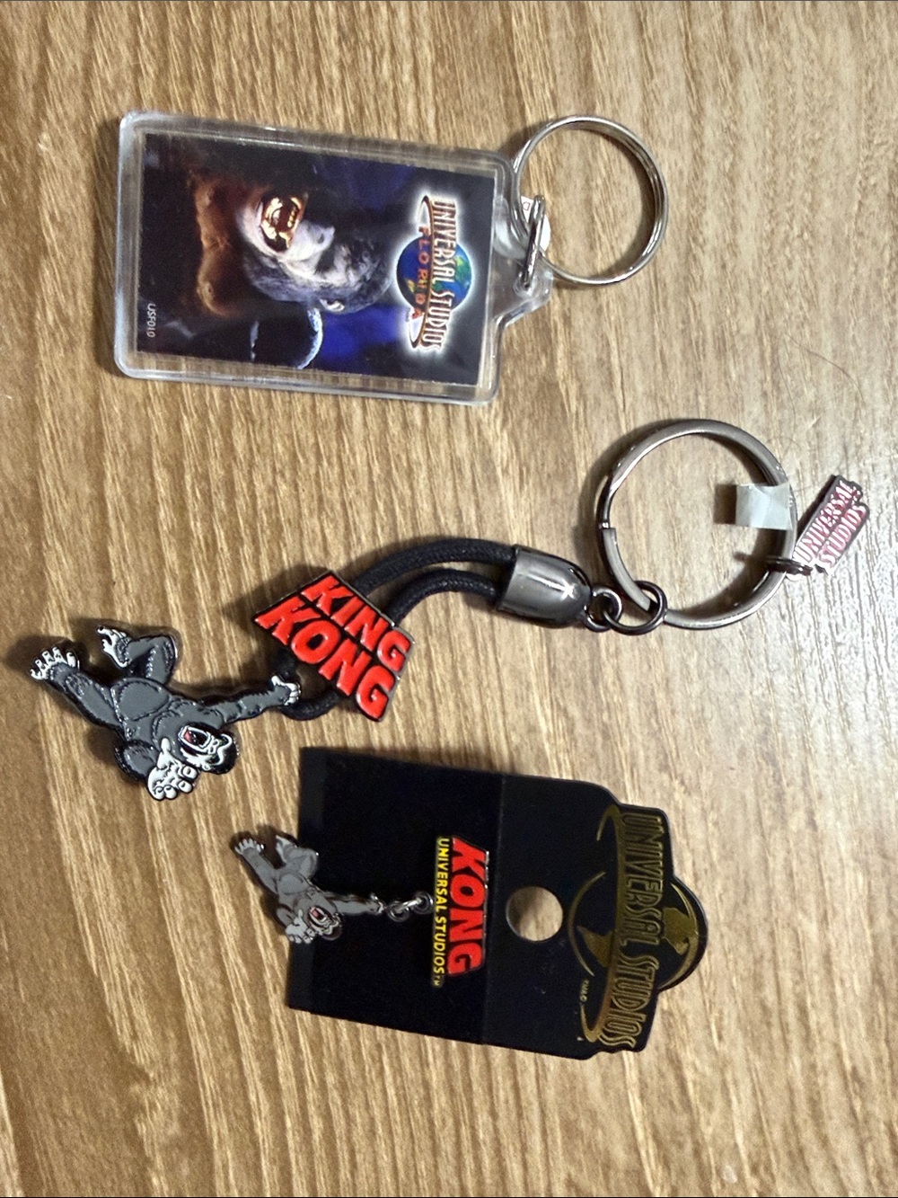 Universal King Kong Black and Red Keychains and pendant.